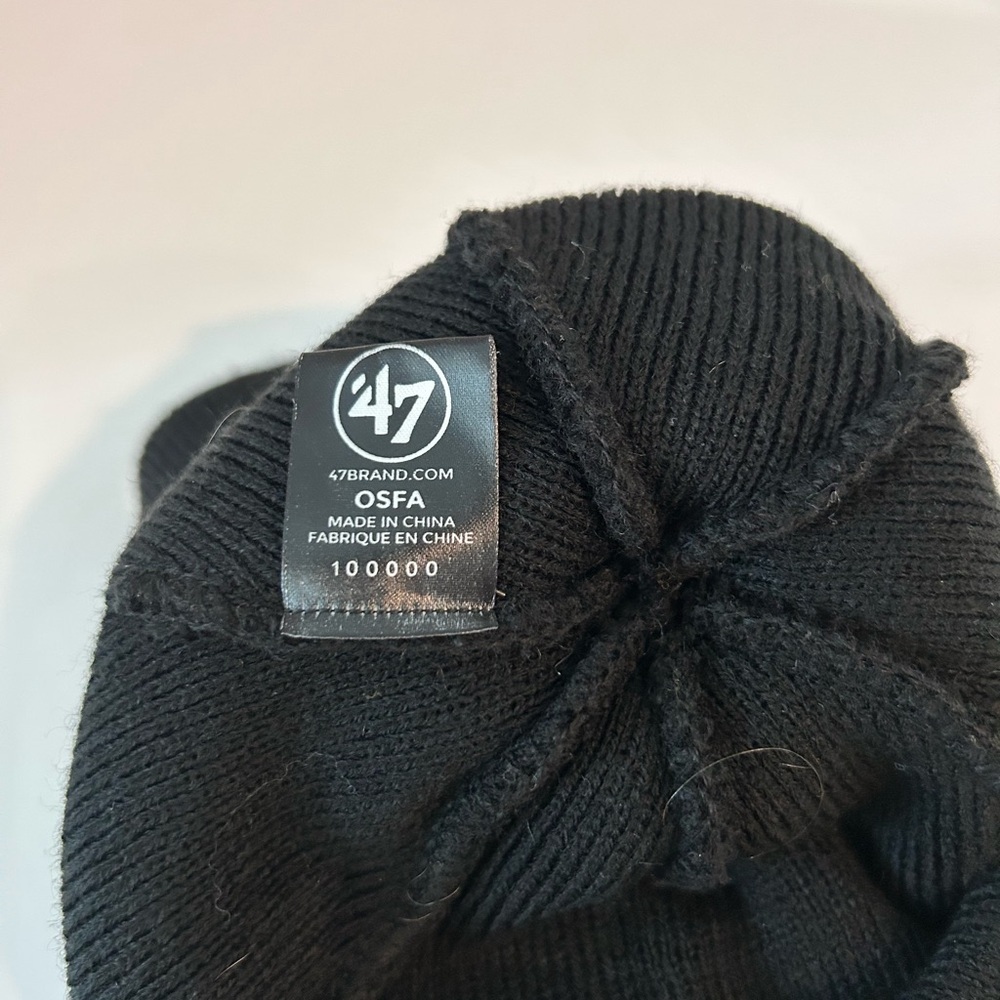 Pittsburgh Steelers Black Gold Beanie w Pom Pom w ‘47 on the side OSFA - Picture 6 of 7